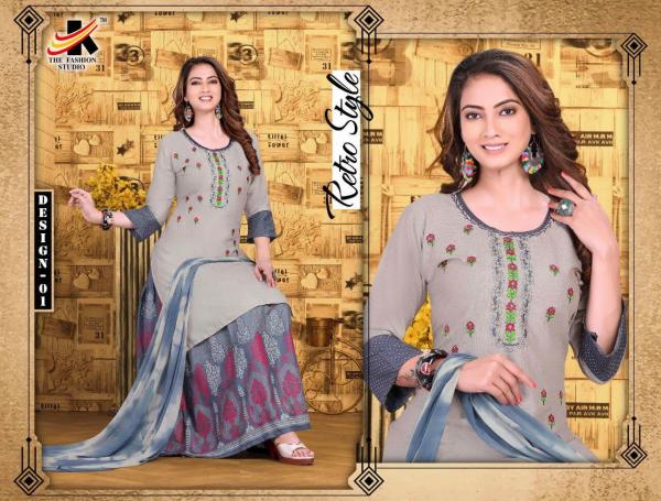 The Fashion Studio Nafisa Rayon Embroidery Designer Readymade Salwar Collection